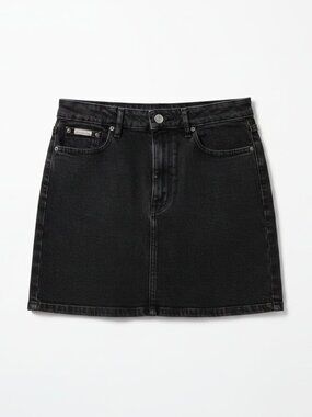 🖤 Calvin Klein Jeans Classic Washed Black Denim Mini Skirt 🖤